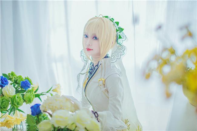 《FGO》尼禄花嫁满破cosplay,cosplay图片,二次元图片