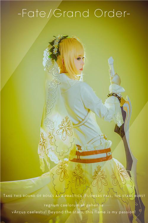 《FGO》尼禄花嫁满破cosplay,cosplay图片,二次元图片