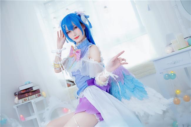 《LoveLive！》白情海未cosplay,cosplay图片,二次元图片