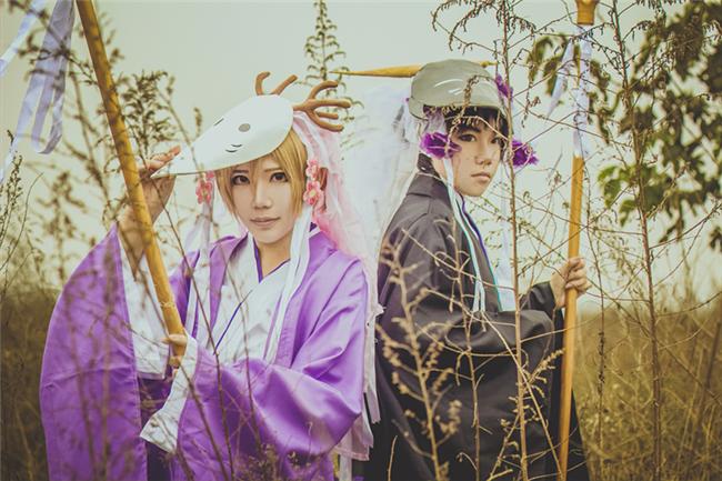 《夏目友人帐》丰月神x不月神cosplay