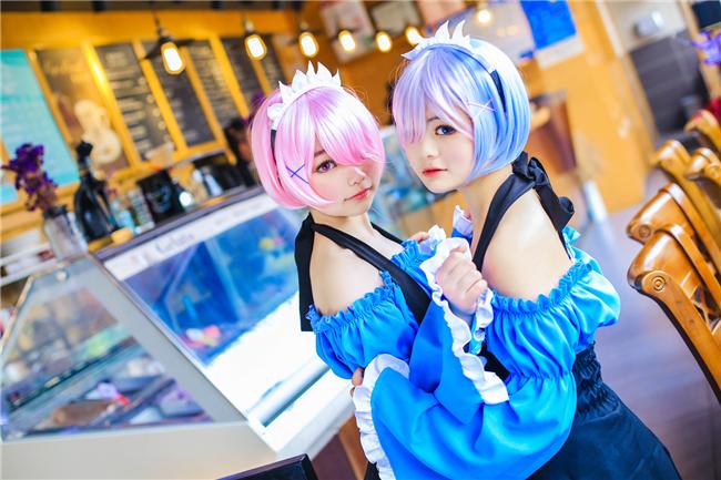 《从零开始的异世界生活》拉姆x雷姆cosplay,cosplay图片,二次元图片