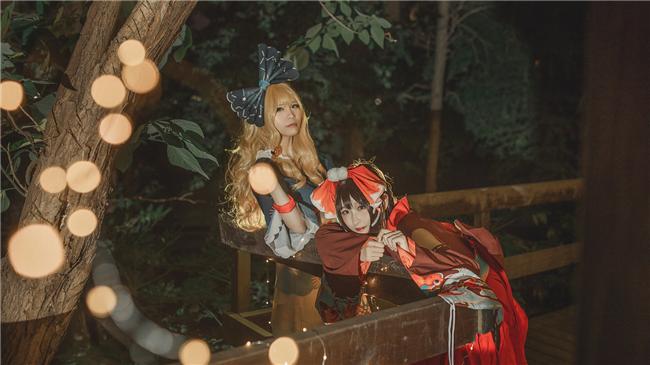 《东方project》灵梦x魔理沙cosplay