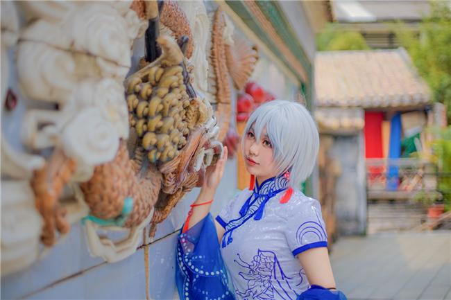 《Vsinger》言和青花瓷同人旗袍cosplay,cosplay图片,二次元图片