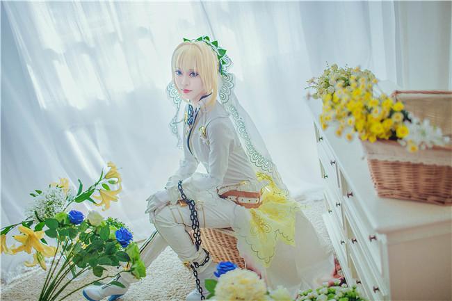 《FGO》尼禄花嫁满破cosplay