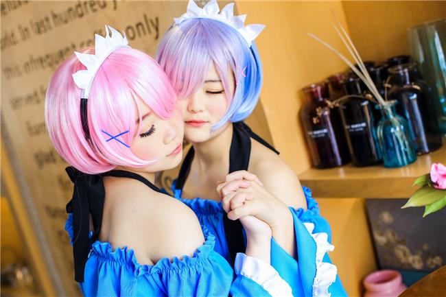 《从零开始的异世界生活》拉姆x雷姆cosplay,cosplay图片,二次元图片