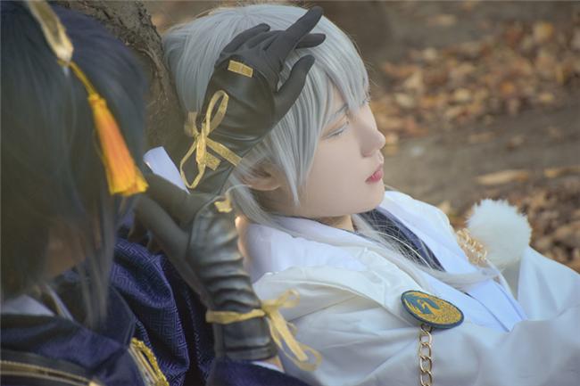 《刀剑乱舞》三日月宗近x鹤丸国永cosplay,cosplay图片,二次元图片