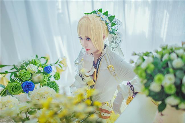 《FGO》尼禄花嫁满破cosplay,cosplay图片,二次元图片