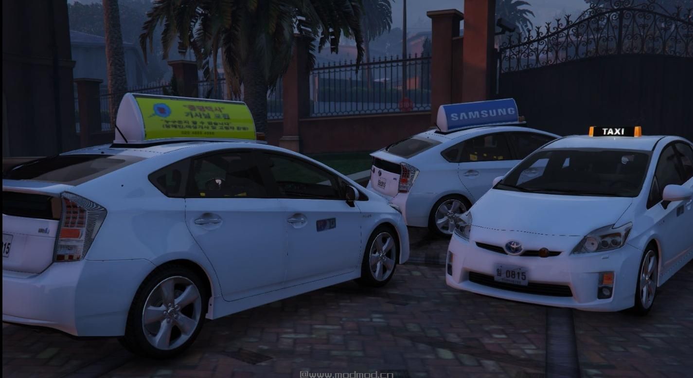 侠盗猎车手5MOD Toyota Prius korea seoul Taxi