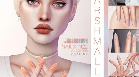 模拟人生4MOD Marshmallow Nails N22 指甲