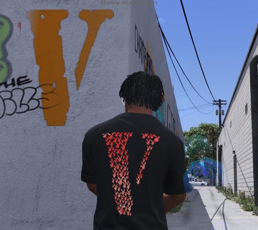侠盗猎车手5MOD Playboi Carti x VLONE T-Shirt For Franklin