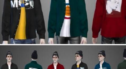 模拟人生4MOD 衣服[seze]vivid_color_shirt.