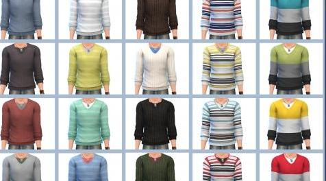 模拟人生4MOD V-Neck-Sweater V领毛衣