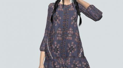 模拟人生4MOD Loosefit Spring Dress 春季连衣裙