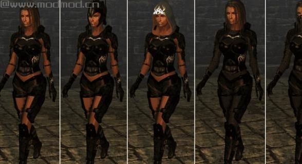 上古卷轴5：天际MOD Ebony Ranger Armor ， 乌木突击铠甲，so cool