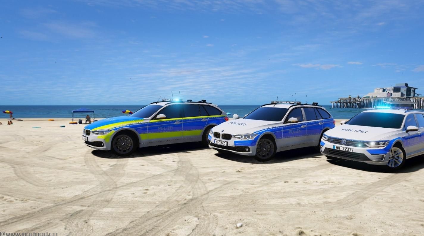 侠盗猎车手5MOD 2017 BMW 330D F31 Polizei Hamburg