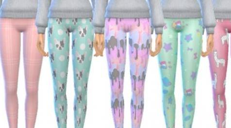 模拟人生4MOD Tumblr Themed Leggings Pack Twelve 12款女性裤子