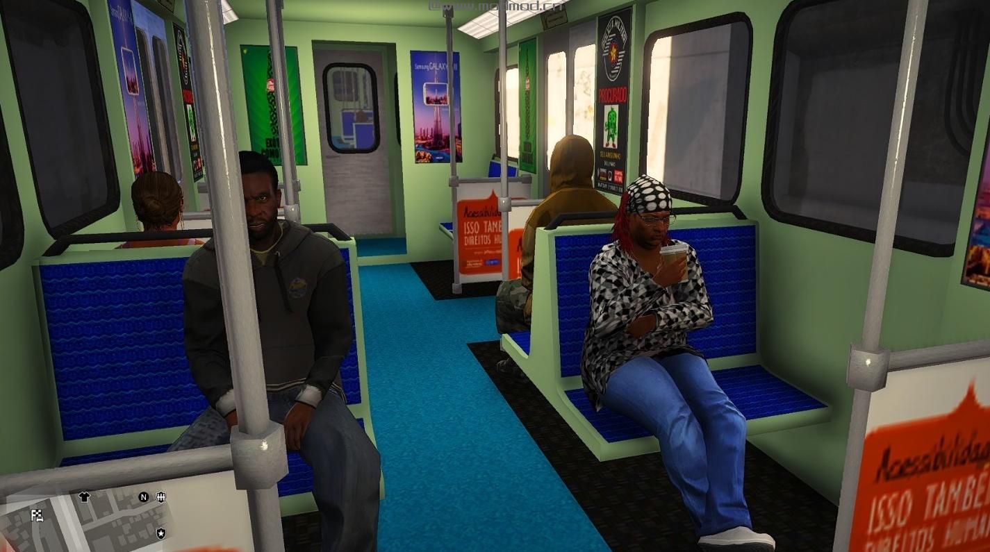 侠盗猎车手5MOD Metr&ocirc; Linha 1 Azul S&atilde;o Paulo Skin