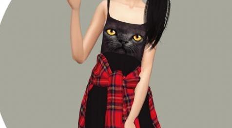 模拟人生4MOD MarigoldFBodyTiedShirtDress-系身裙