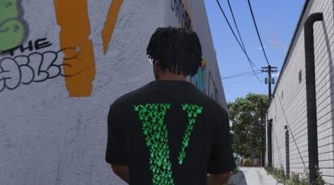 侠盗猎车手5MOD Playboi Carti x VLONE T-Shirt For Franklin