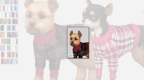 模拟人生4MOD Burberry Small Dog Sweaters Collection 小狗衣服