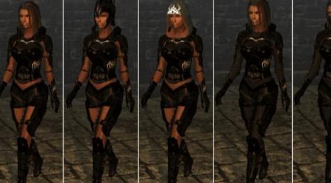 上古卷轴5：天际MOD Ebony Ranger Armor ， 乌木突击铠甲，so cool