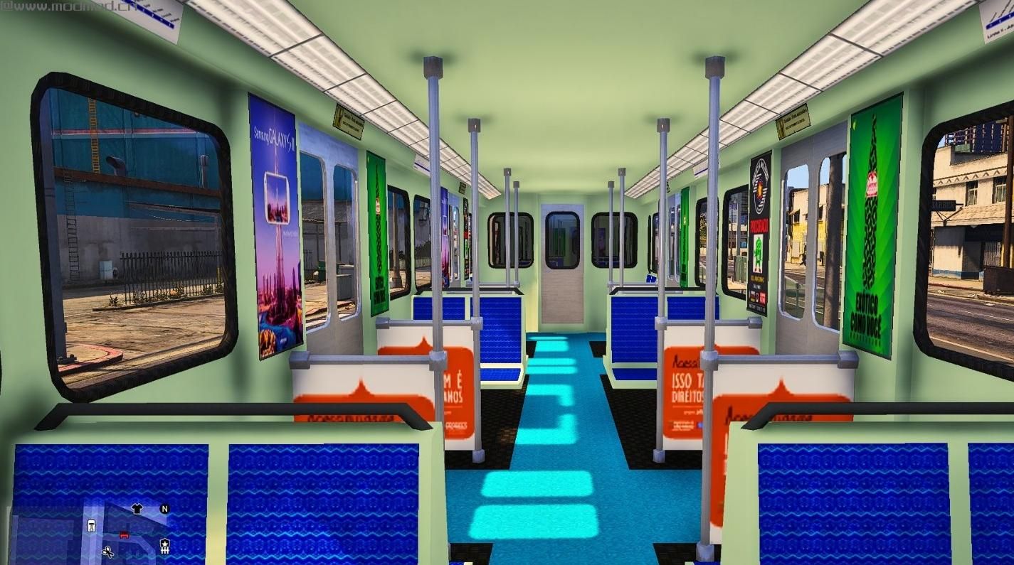 侠盗猎车手5MOD Metr&ocirc; Linha 1 Azul S&atilde;o Paulo Skin