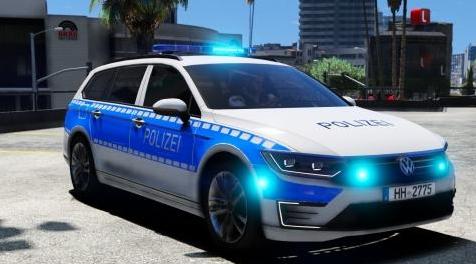 侠盗猎车手5MOD 2017 VW Passat GTE Polizei Hamburg