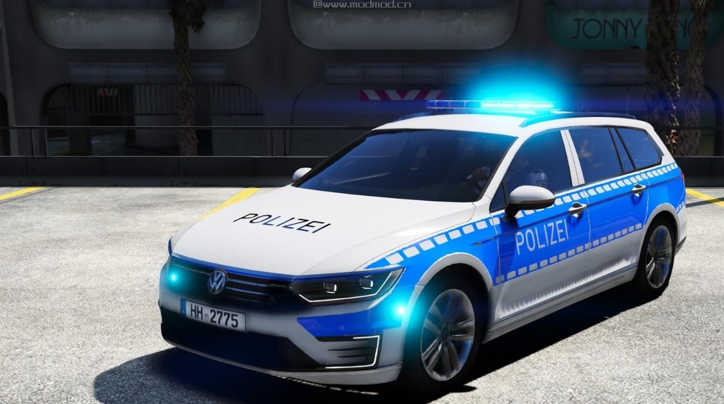 侠盗猎车手5MOD 2017 VW Passat GTE Polizei Hamburg