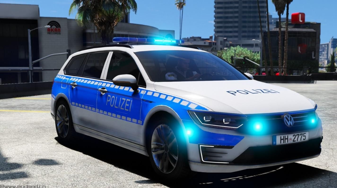 侠盗猎车手5MOD 2017 VW Passat GTE Polizei Hamburg