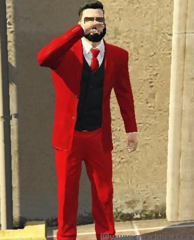 侠盗猎车手5MOD Red Tux For Franklin