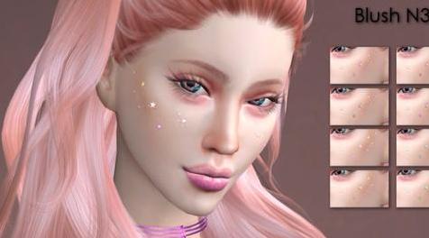 模拟人生4MOD [Suzue] Glitter Stars Blush N3 星星腮红