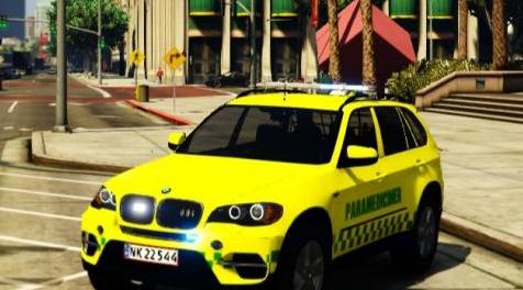 侠盗猎车手5MOD [ELS] Danish Paramediciner Skin for BMW X5