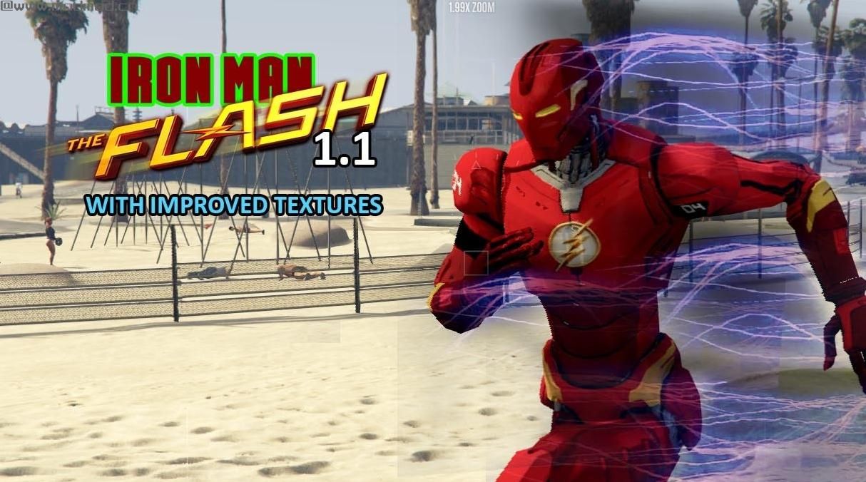 侠盗猎车手5MOD IRON MAN - FLASH+REVERSE FLASH