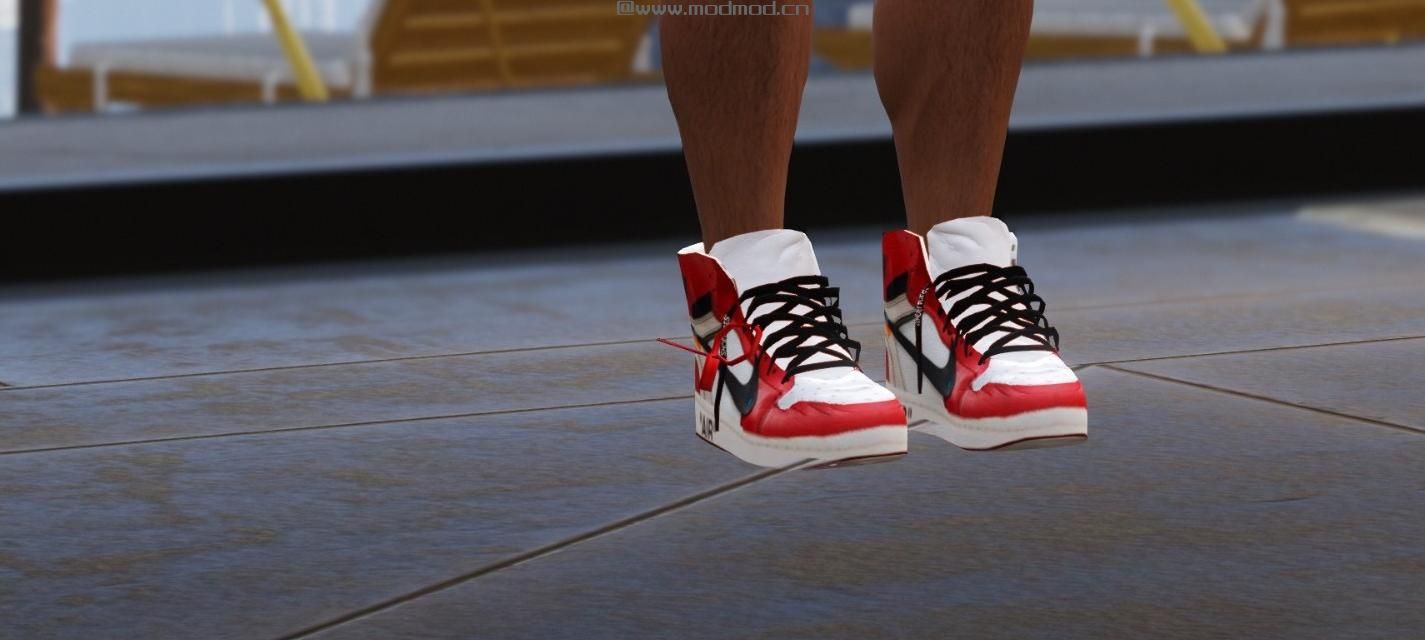 侠盗猎车手5MOD "OFF-WHITE" NIKE AIR JORDAN 1 (ADD-ON/REPLACE)