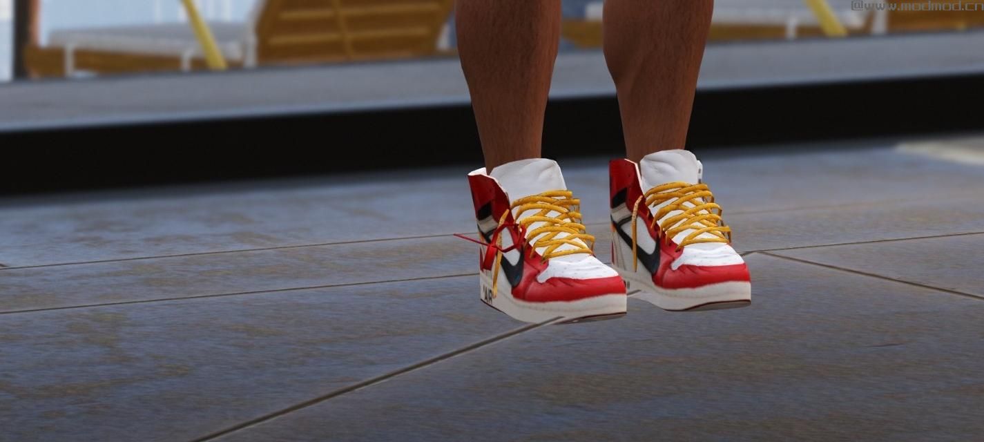 侠盗猎车手5MOD "OFF-WHITE" NIKE AIR JORDAN 1 (ADD-ON/REPLACE)