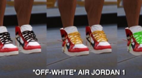 侠盗猎车手5MOD "OFF-WHITE" NIKE AIR JORDAN 1 (ADD-ON/REPLACE)