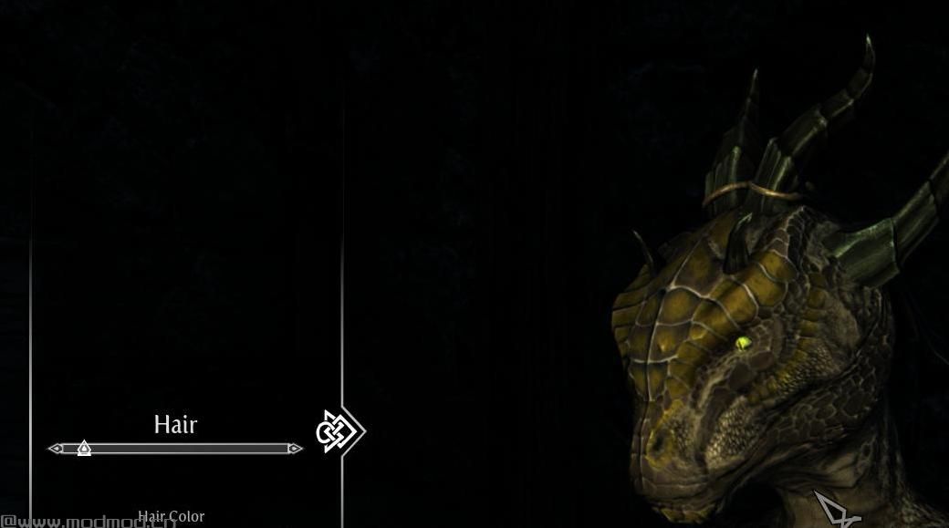 上古卷轴5：重置版MOD Argonian Dragon Horn Hair Replacer（WIP）