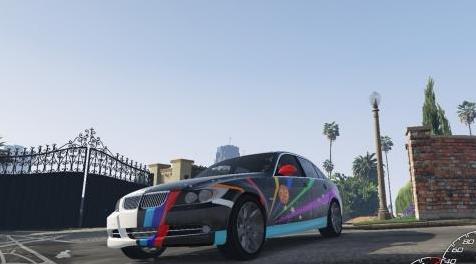 侠盗猎车手5MOD BMW 330i e90 livery / #artcar fanmade inspired by Jeff Koon