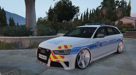 侠盗猎车手5MOD Audi RS4 french police municipale [nonELS-ELS]