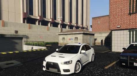侠盗猎车手5MOD Mitsubishi Lancer Evolution X Kriminalpolizei