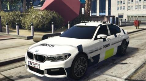 侠盗猎车手5MOD Danish Police BMW G30 [ELS] Skin