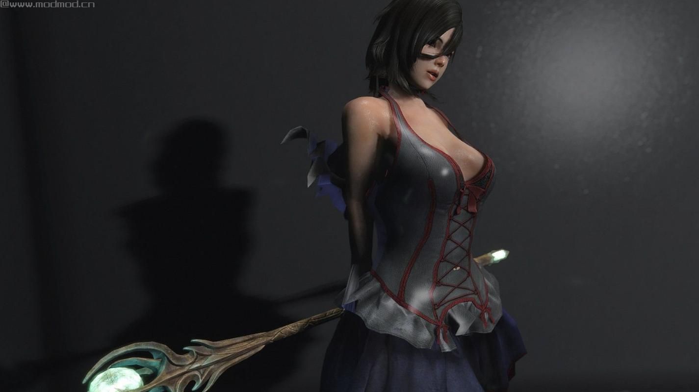 上古卷轴5：天际MOD  [CBBE] BDO Halloween Bloody Non HDT，黒い砂漠服装，两件