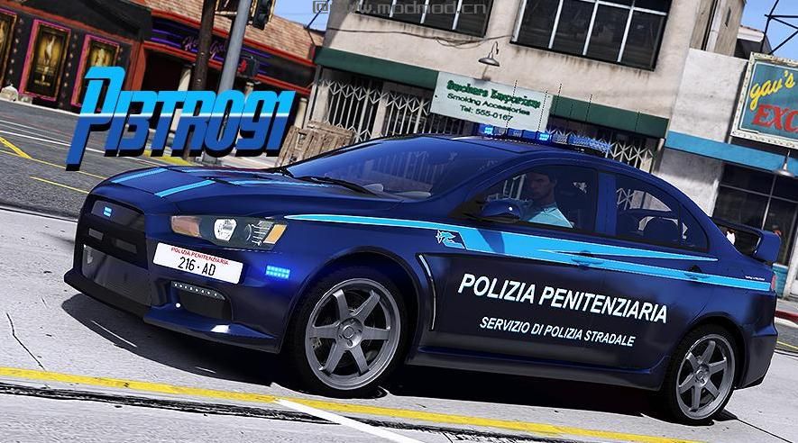 侠盗猎车手5MOD Mitsubishi Evo X - Polizia Penitenziaria