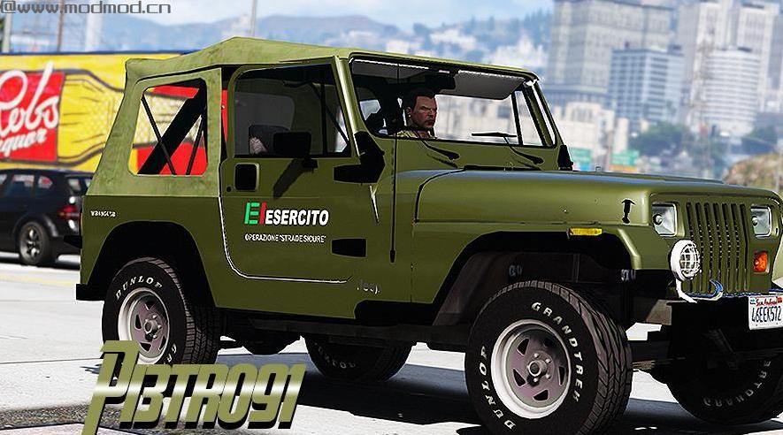 侠盗猎车手5MOD Jeep Wrangler 1986 - Esercito Italiano