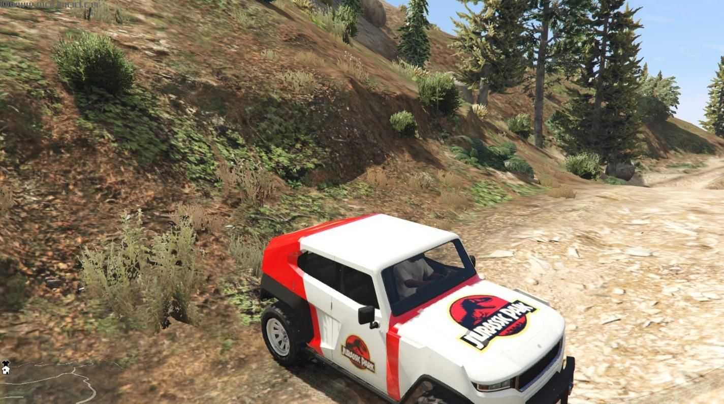 侠盗猎车手5MOD Jurassic Park livery for the Freecrawler