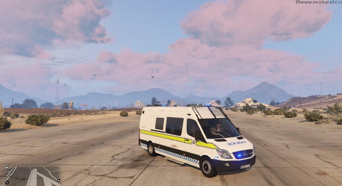 侠盗猎车手5MOD Nottinghamshire Mercedes Sprinter riot