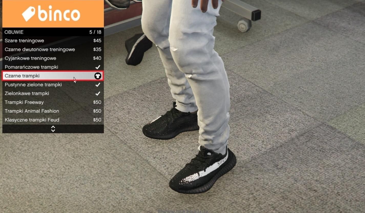 侠盗猎车手5MOD Adidas Yeezy 350 Boost V2 Oreo