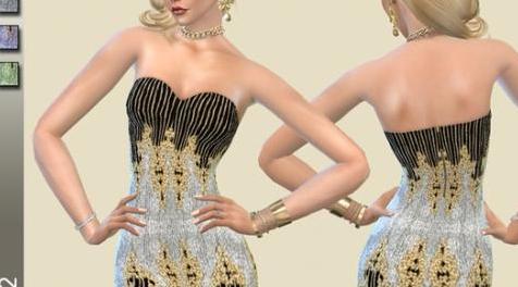 模拟人生4MOD Birba32 巴洛可连衣裙