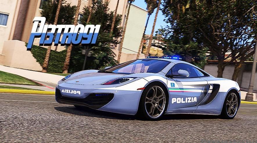 侠盗猎车手5MOD McLaren MP4 12C - Polizia Stradale
