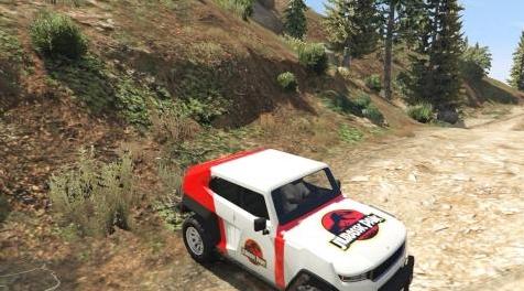 侠盗猎车手5MOD Jurassic Park livery for the Freecrawler
